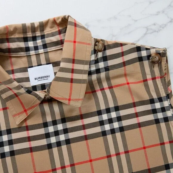 Burberry Karla Vintage Check Sleeveless Shirtdress - Size 10​ US - Picture 6 of 12